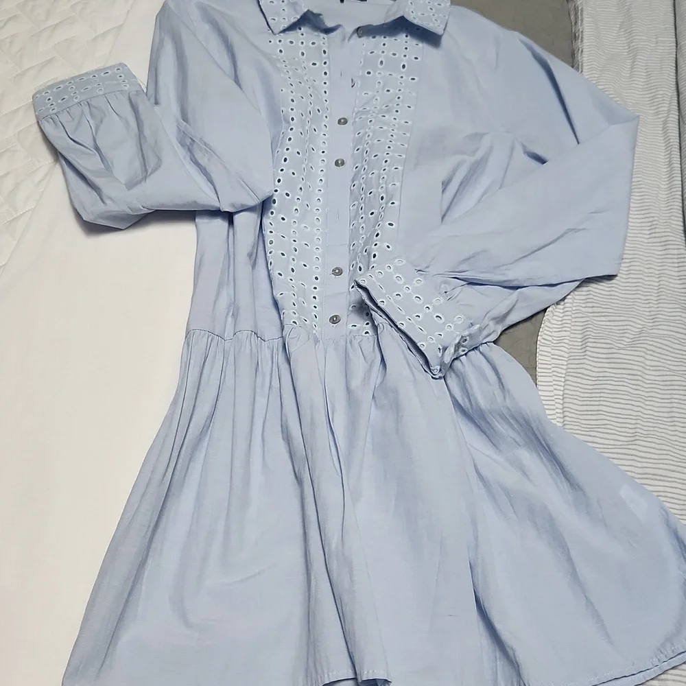 Zara chambray dress NWOT - Picture 1 of 4